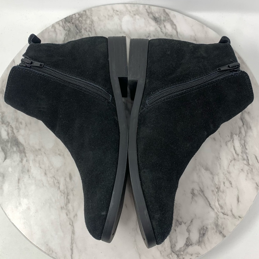 Steve Madden Reyna Suede Zip Detail Booties 8 Classic Moto Bohemian Minimalist - Picture 7 of 12